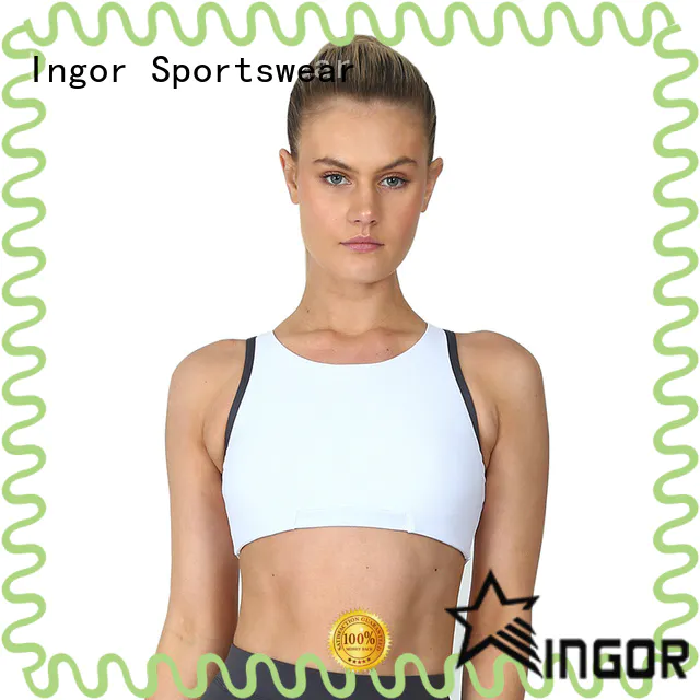 INGOR blue compression sports bra to enhance the capacity of sports for ladies