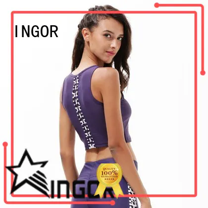 INGOR longline plus size strappy sports bra with high quality for ladies