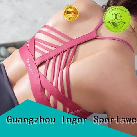 wireless quality INGOR Brand colorful sports bras factory