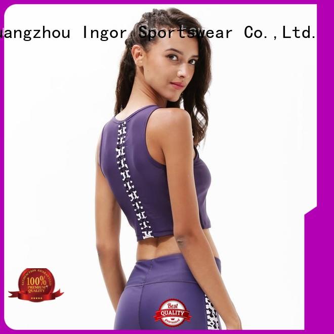 designer purple sports bra medium INGOR Brand company