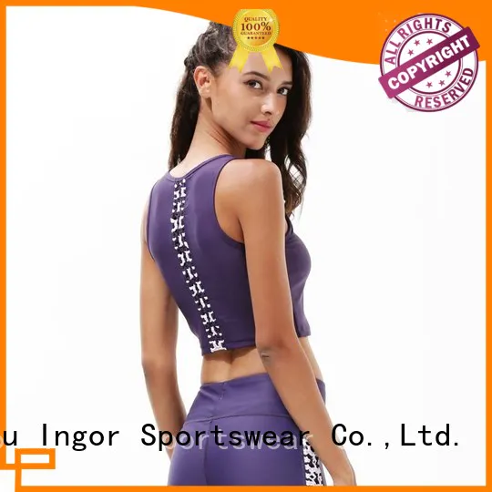 longline padded colorful sports bras INGOR manufacture