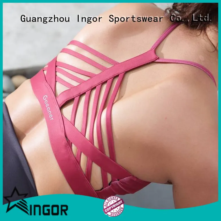 breathable strappy front sports bra womens with high quality for girls